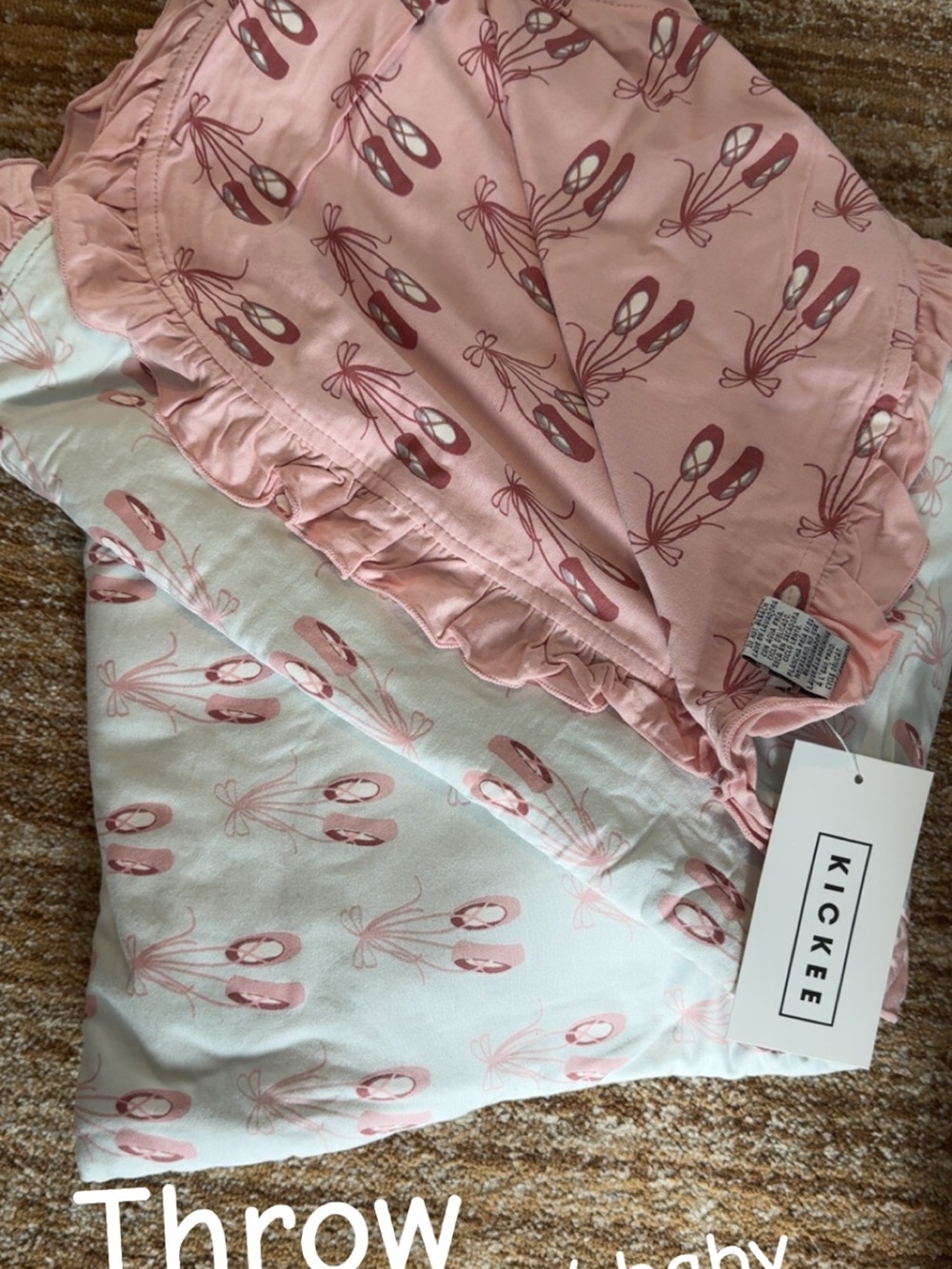 Kickee Pants Pink Ballet Print Blanket - Picture 2 of 2